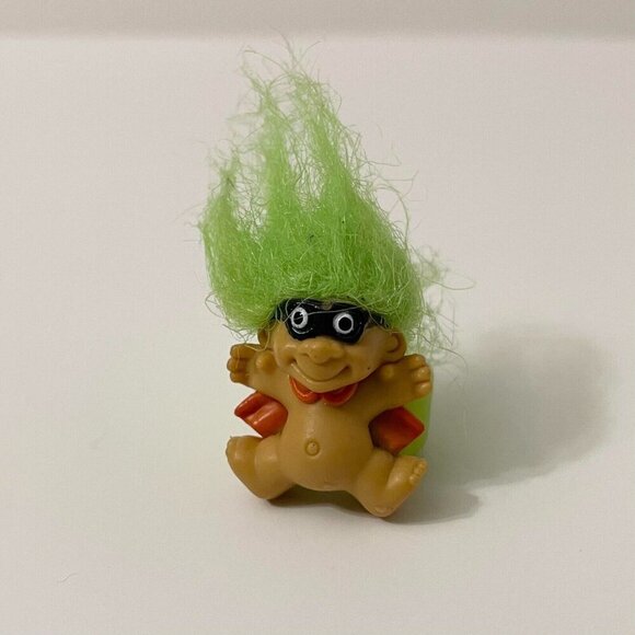 Vintage Troll Doll Halloween Masked Man Ring Troll Dolls Green - Picture 12 of 16